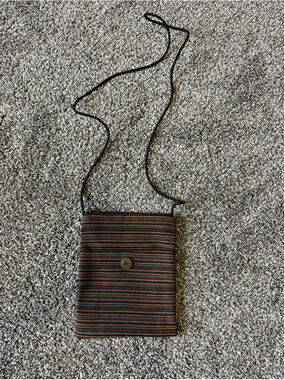 Maruca Handmade Striped Multi-Color Tapestry Crossbody Bag